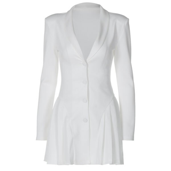 Deep V Cardigan Short Ruffled Dress Women - Image 5