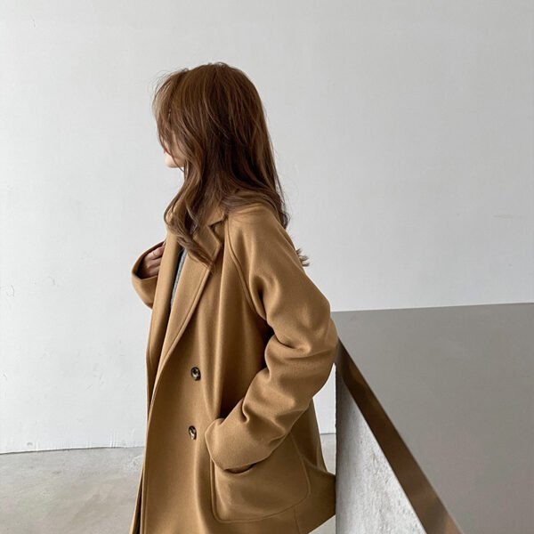 New High-End Temperament Woolen Coat Trench Coat - Image 5