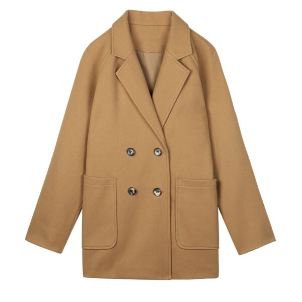 New High-End Temperament Woolen Coat Trench Coat - Image 3