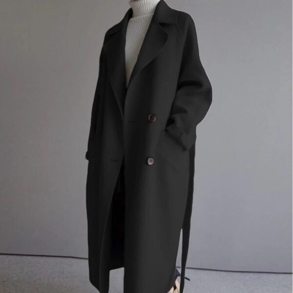 Womens Lapel Cashmere coat - Image 4