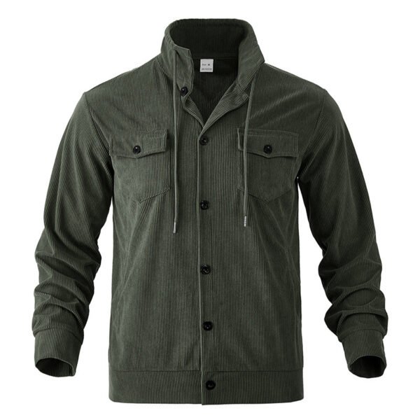 FallWinter Jacket Men's Corduroy Turn-down Collar Coat - Image 9