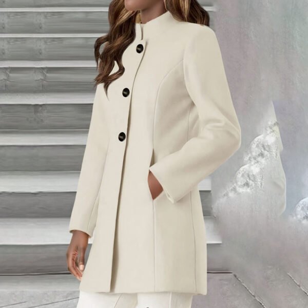 European And American Temperament Slim Fit Elegant Woolen Coat - Image 3