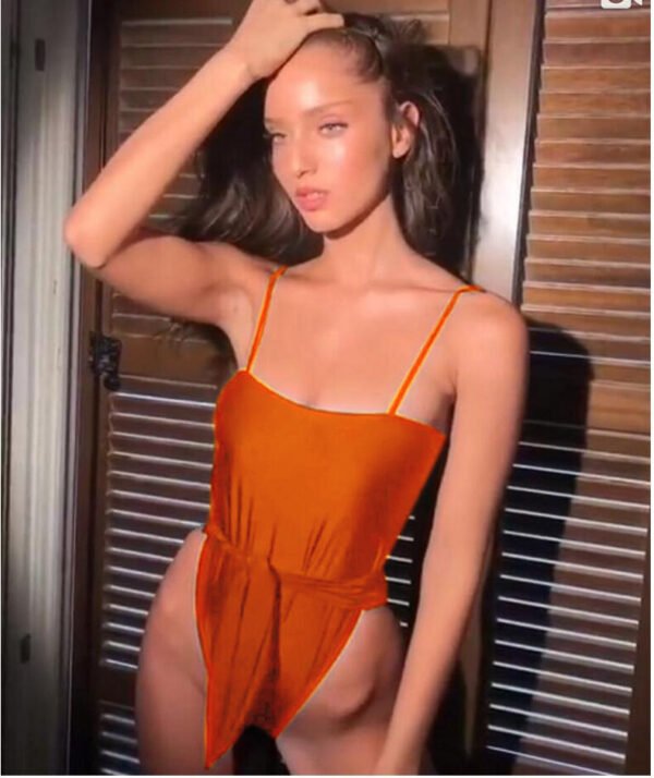 Sexy Swimsuit Women Swimwear One Piece Halter One Piece Push Up Swimsuit Bandage Bathing Suit Wear Female Beachwear - Image 5
