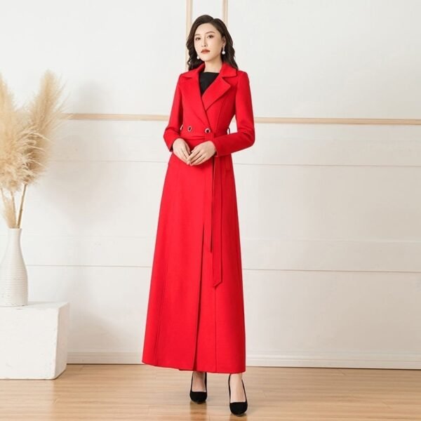 Woolen Double-breasted Elegant Cashmere Coat - Image 2