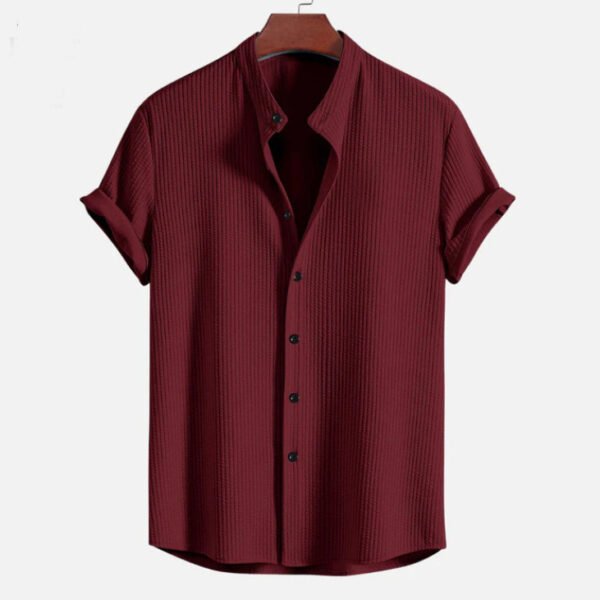 Short Sleeve Loose Shirt Top Summer Mens Clothing - Image 2