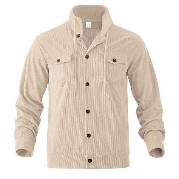 FallWinter Jacket Men's Corduroy Turn-down Collar Coat - Image 10