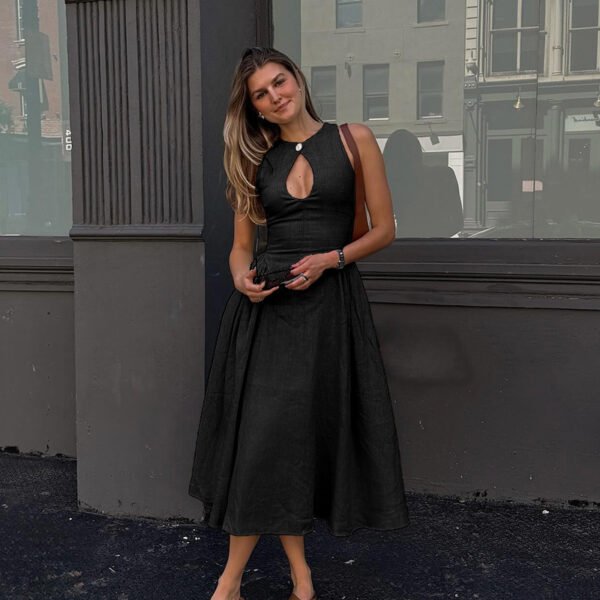 Women's Summer Fashion Hollowed-out A- Line Dress - Image 3