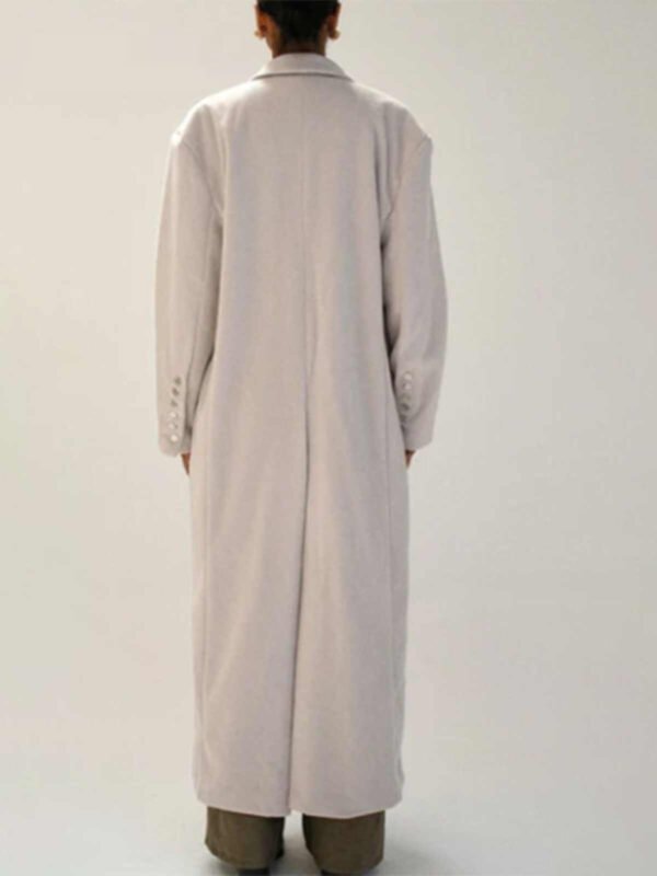 Nerazzurri Wool Padded Shoulder Coat Woolen Coat Men And Women - Image 3