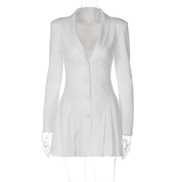 Deep V Cardigan Short Ruffled Dress Women - Image 6