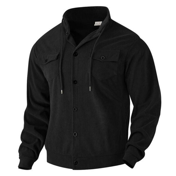 FallWinter Jacket Men's Corduroy Turn-down Collar Coat - Image 7