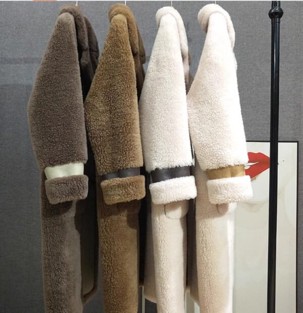 Double Breasted Lamb Fur Coat - Image 3