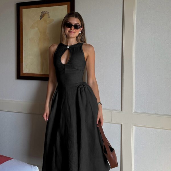Women's Summer Fashion Hollowed-out A- Line Dress - Image 4