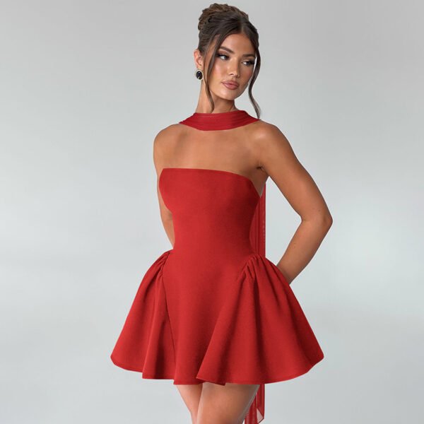 Sexy Tube Top Dress With Back Zipper Design Ins Fashion Short Dress For Party Clothing Women - Image 9